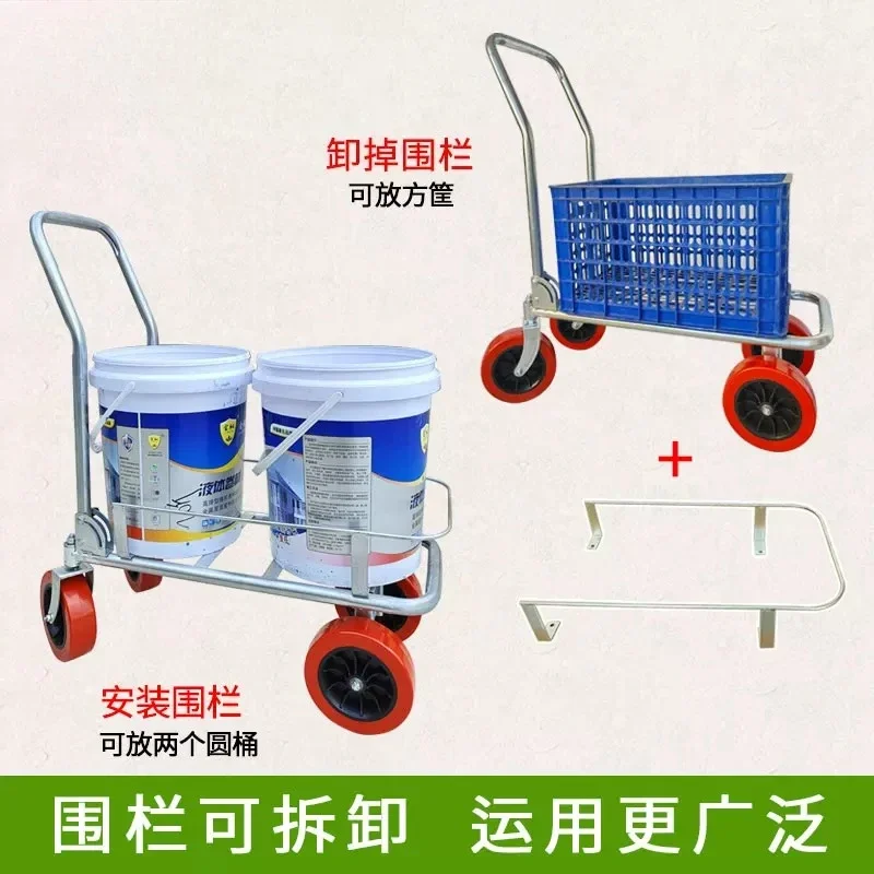 For Multi-Purpose Farm Harvest Cart, Portable Folding Utility Wagon for Garden & Greenhouse, Heavy-Duty Cart