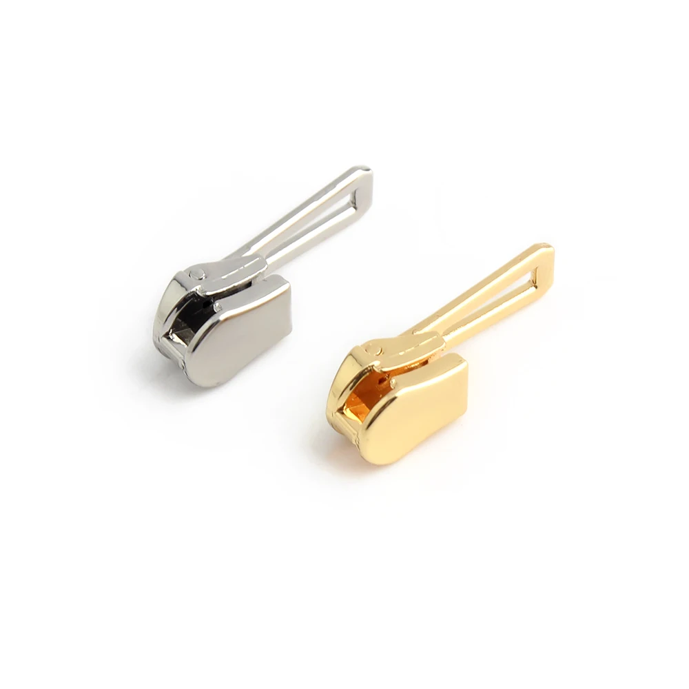 20/40/100 Stück Gold/Silber Metall-Reißverschlussköpfe zum Nähen von Geldbörsen, Handtaschen, Rucksäcken, Reißverschluss-Schiebern, Handarbeitszubehör – Detail 5