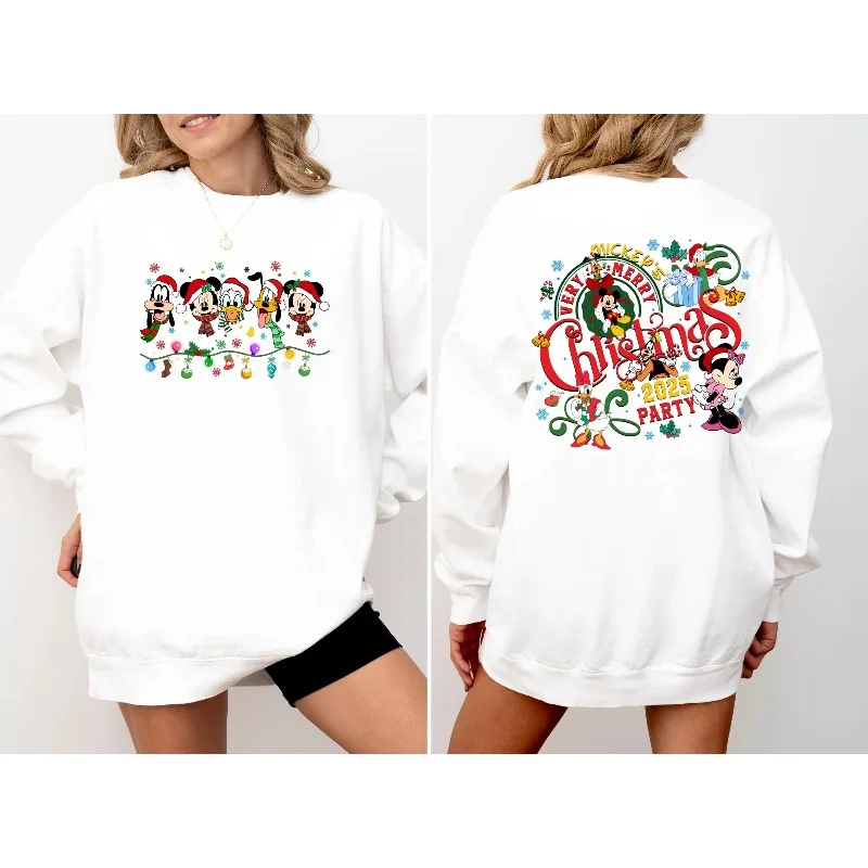 Disney Mickey and Friends Group Weihnachten Damen Hoodie Herbst/Winter Neue Herren- und Damen-Casual-Mode-Streetwear