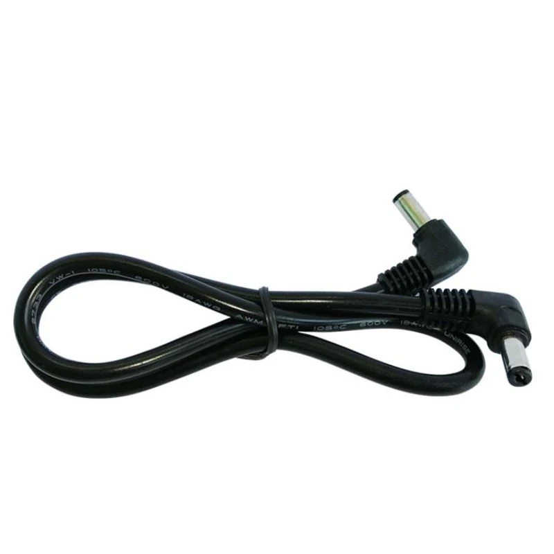 1/5Pcs/lot 90 Degree Double Elbow DC Power 5.5 x 2.1mm Male to 5.5*2.1mm Male Plug Cable Right Angled 90 Degree 50cm 150cm 300cm