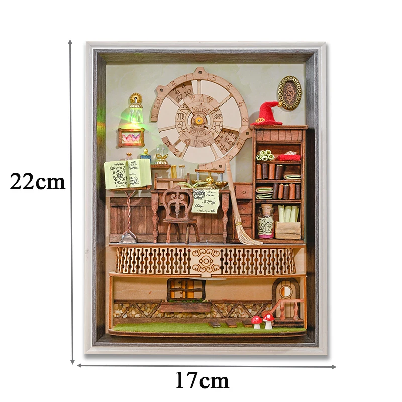 DIY Wooden Casa Magic Photo Frame Doll Houses Miniature Building Kits With Furniture Lights Dollhouses for Friends Birthday Gift
