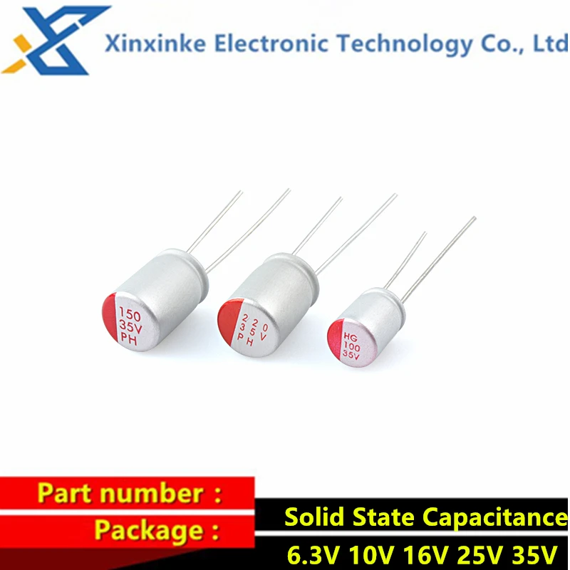 5 szt. Kondensator zanurzeniowy pojemność półprzewodnikowy 25V 35V 50V 63V 100 220 V UF/270/390/470/560/680/820/1000 UF w magazynie — zdjęcie 5