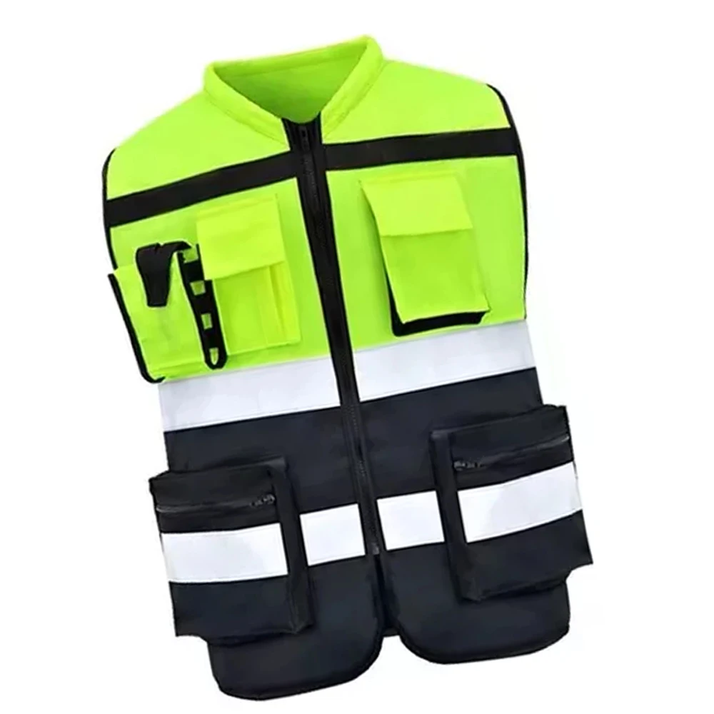 Abbigliamento riflettente per moto gilet di sicurezza stradale giallo giubbotto di sicurezza riflettente ad alta visibilità giubbotto da ciclismo