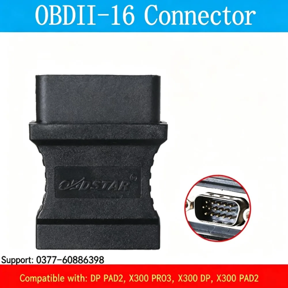 OBD2 16Pin Connector Adapter for X300 DP X300 PRO3 Key Master Car OBDII Replacement Interface for Auto Key Programming Tool