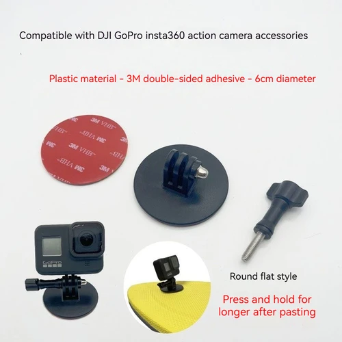 Kit de montaje adhesivo Flexible, soportes adhesivos para casco, compatibles con Insta360/DJI/GoPro, accesorios para cámaras deportivas de acción