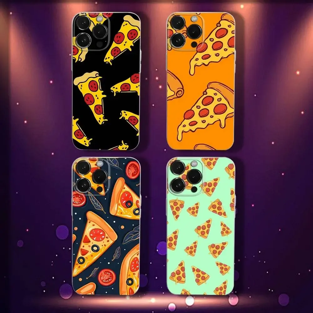 

Delicious pizza pattern Phone Case For iPhone 17,16,15,14,13,12,11 Pro,Max,Plus,X,XS,XR,SE4,E Mini Transparent Soft Cover