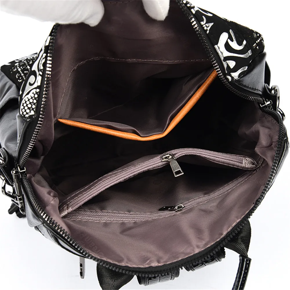 Imagem -05 - Mochila de Couro de Diamantes Feminina Bolsa de Viagem Escolar Rhombic Lattice para Meninas Marca Designer de Alta Qualidade Nova 2023