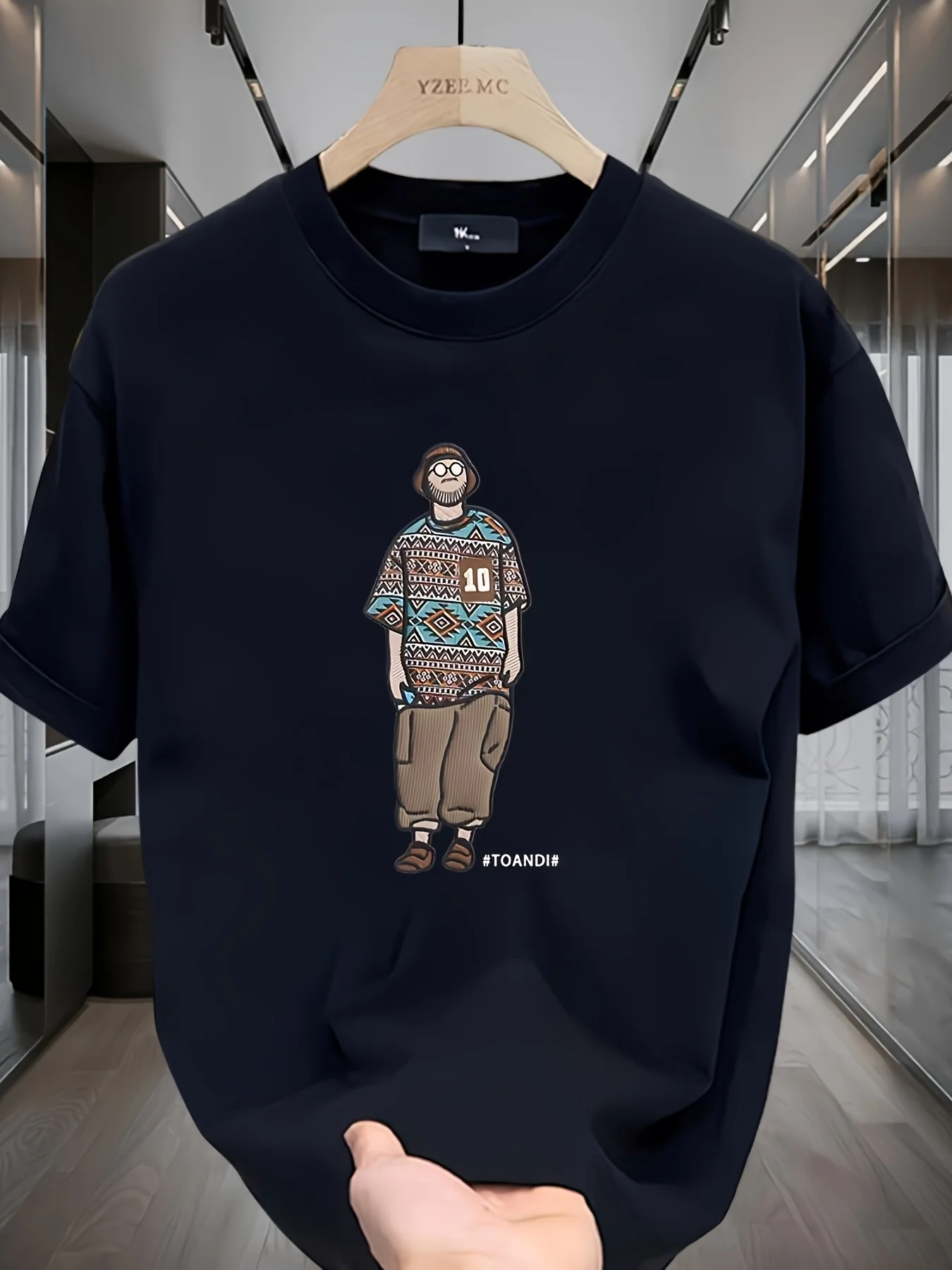 Portrait Fun Creative Pattern Round Neck T-shirt Summer Fashion Short Sleeve Casual Daily Outing Style Top