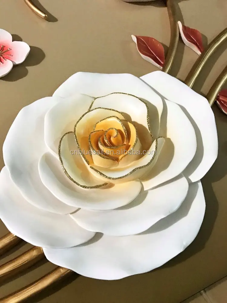 Resina 3d pintura para decoração home, flor pintada à mão, decoração do hotel