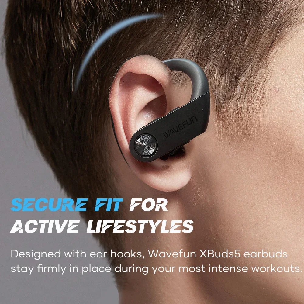 سماعات Wavefun XBuds 5 بلوتوث مع سماعات أذن للتمرين BT5.3 سماعات مقاومة للماء مع وظيفة بنك الطاقة #5