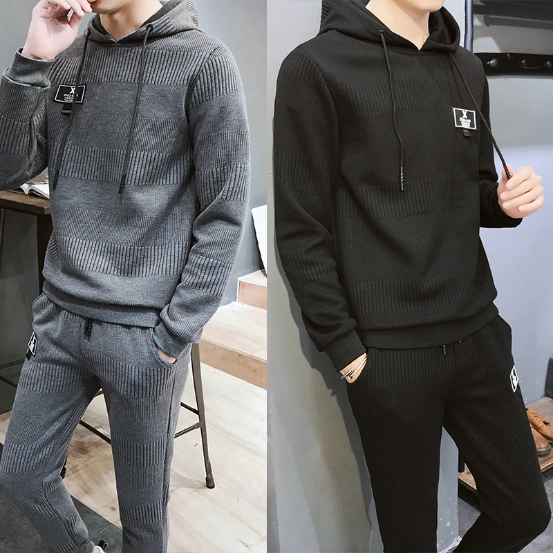 

Весенняя коллекция: Мужской комплект худи и брюк, повседневный, модный, молодежный, из смеси полиэстера и спандекса