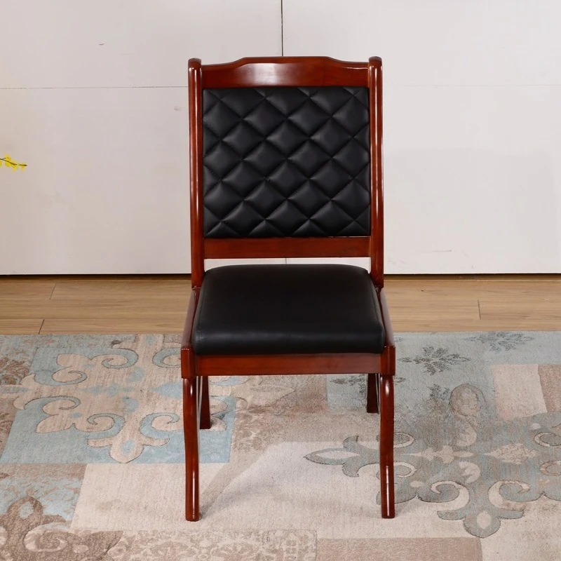 Solid wood conference chairs, solid wood conference room chairs, solid wood four-legged oak chairs without armrests