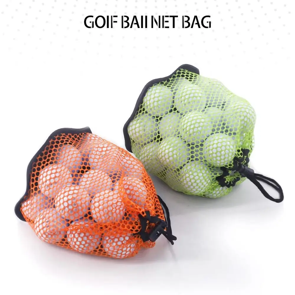 Drawstring Pouch Golf Ball Bag Hold 12/25/50 Balls Nylon Material Golf Ball Organizer Multipurpose Carry Case Golf Ball Mesh Bag