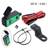 With Voltmeter On/Off Switch for Phone 12V SAE to Dual USB Fast Charging Adapter Motorcycle USB Charger 3.1A/4.8A TYPE-C