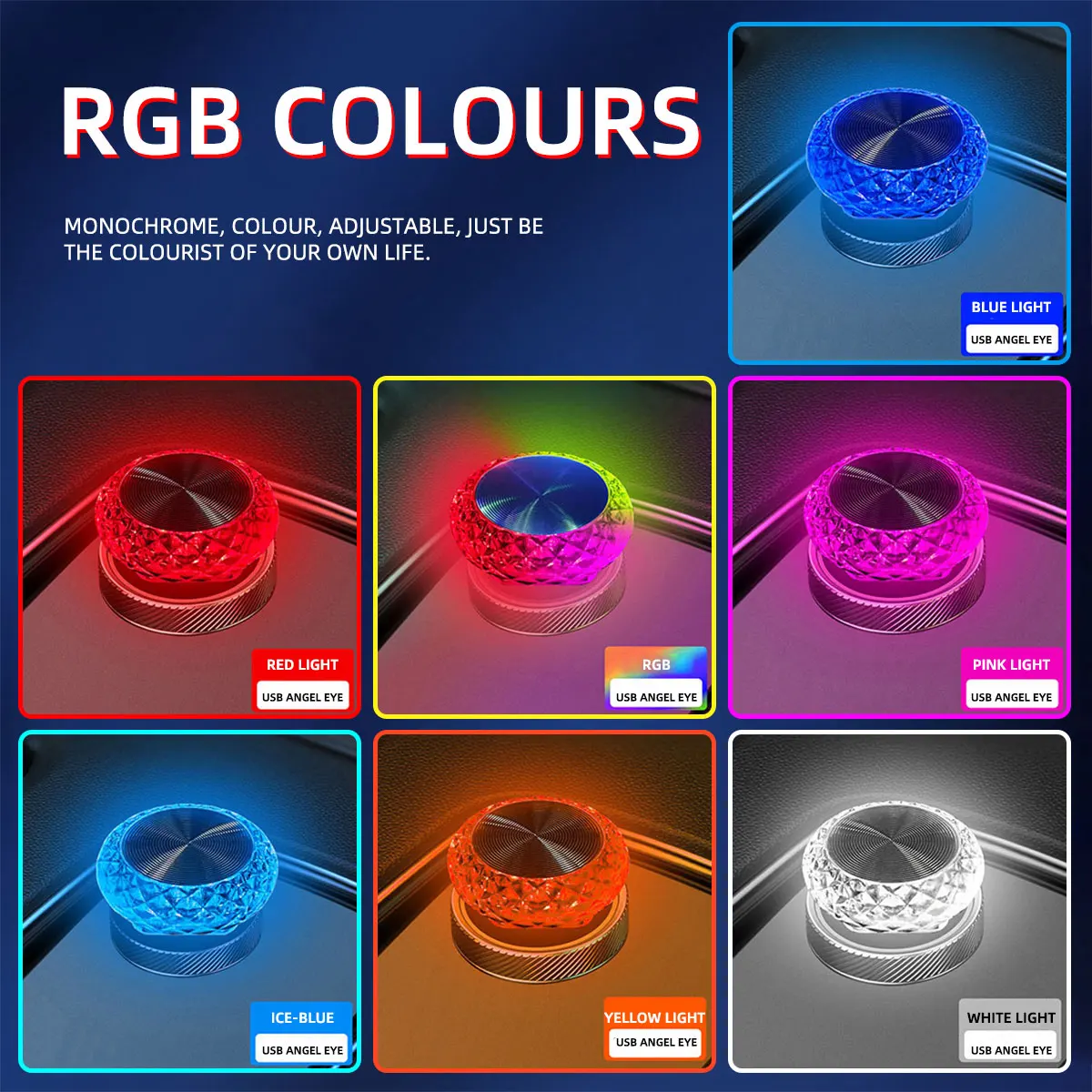 Portable Car USB Ambient Light Mini LED Decorative Colorful Night Light for car and Computer, Environment Lighting Plug Play image 6