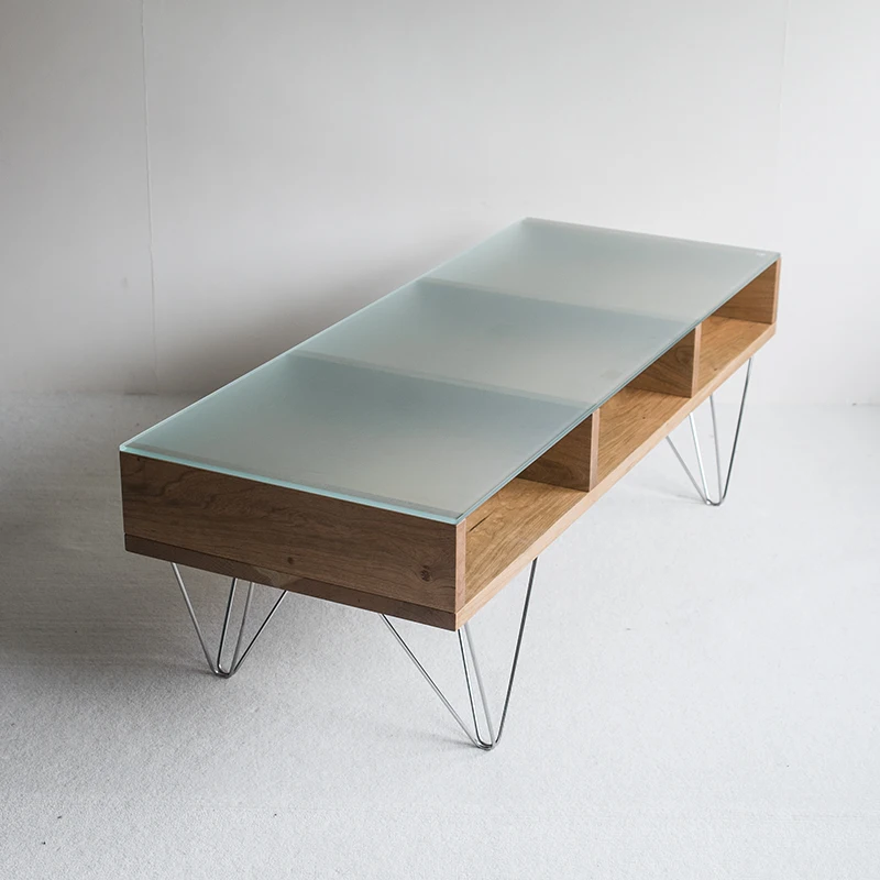 

Retro coffee table, living room glass coffee table coffee table