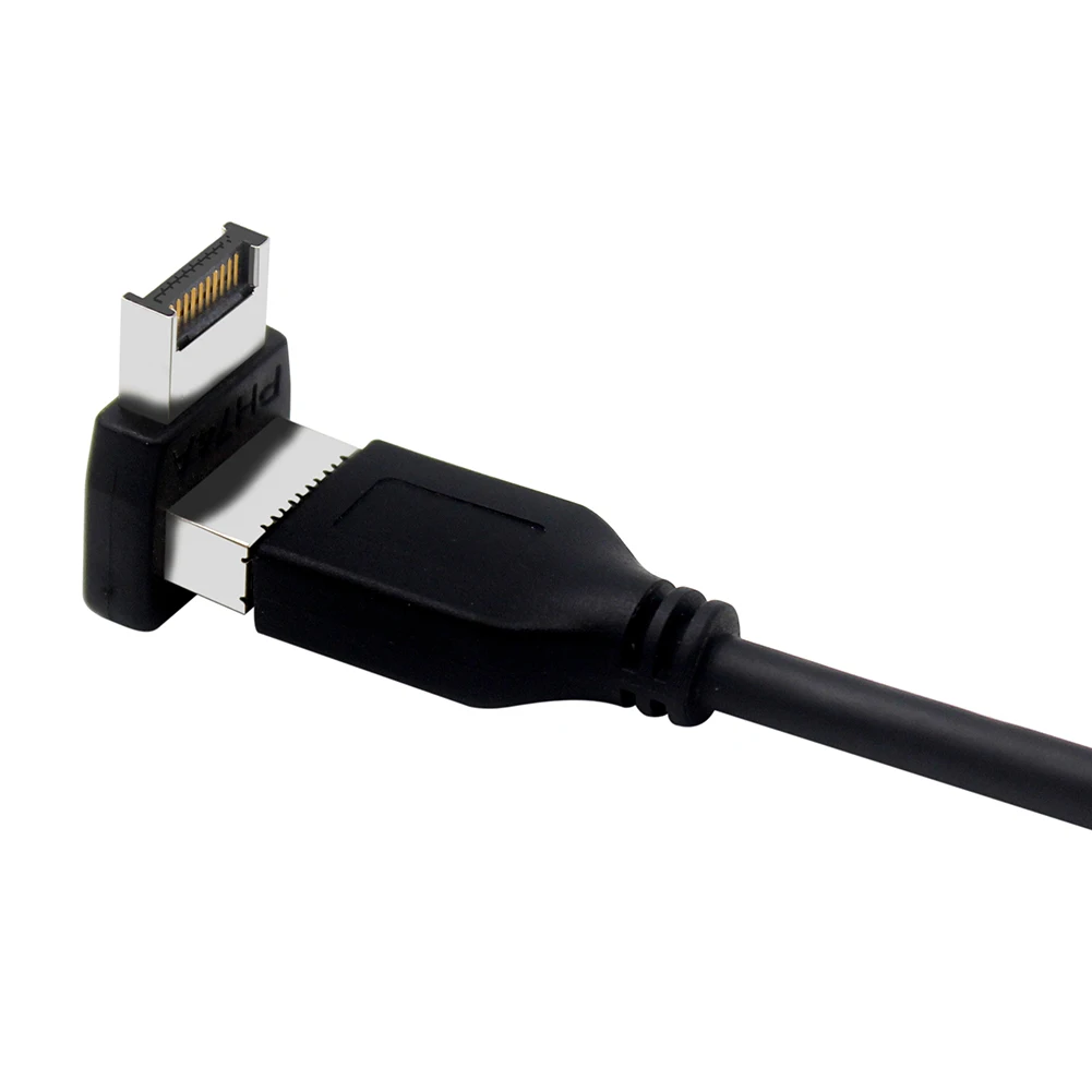 USB 3.1 Type E 90องศา Converter อะแดปเตอร์ส่วนหัว USB C ด้านหน้าประเภท E หัวแปลงส่วนหัวสำหรับเมนบอร์ดคอมพิวเตอร์