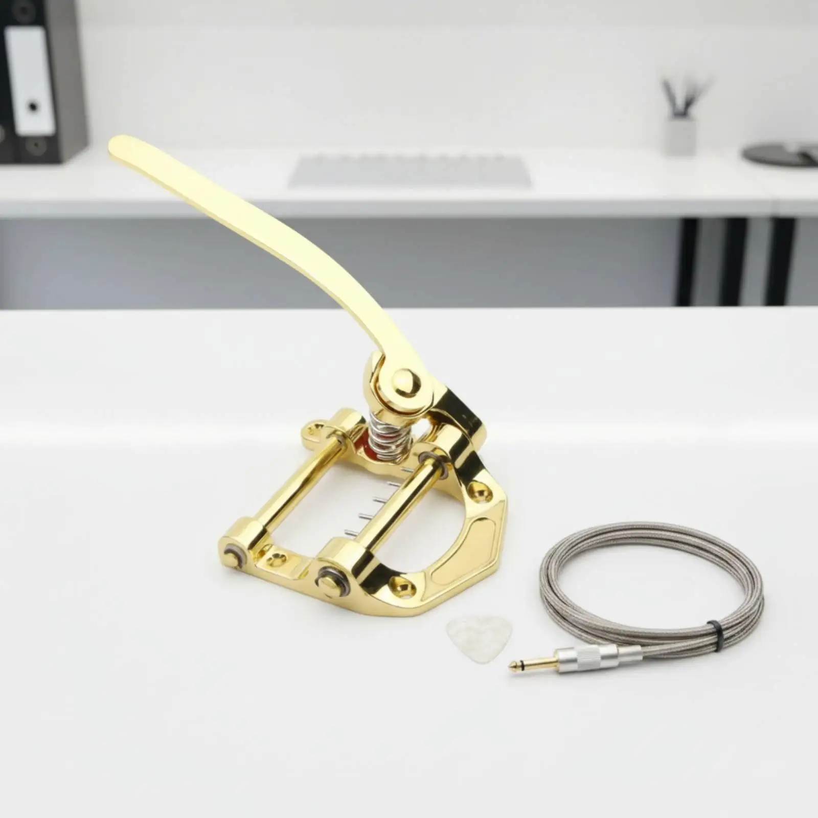 Industrial Bridge Metal Roller String Guide Tremolo Bridge Guitar Component for Solid Body Electric Guitar Repair Use