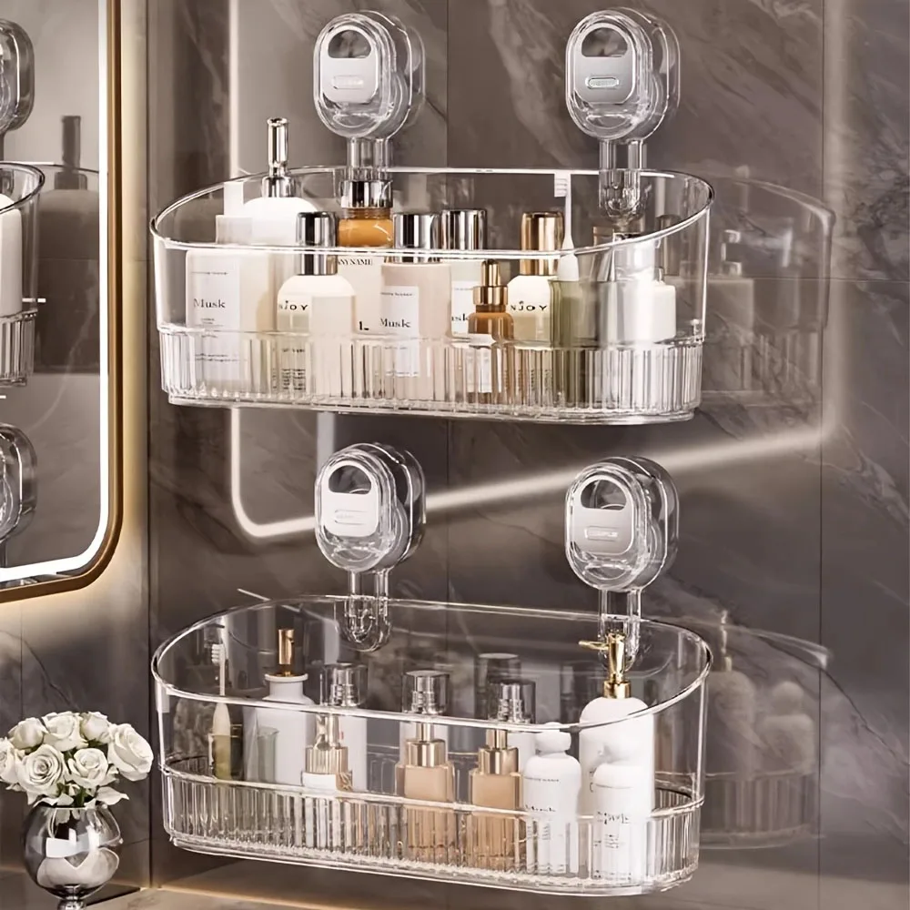 Multifunktionales Badezimmer- und Küchen-Aufbewahrungsregal Ohne Bohren Notwendig Kosmetik-Organizer mit Abflusssystem