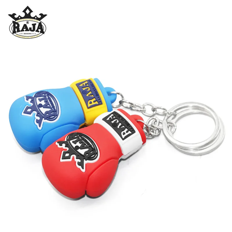 RAJA Boxing Gloves Keychain Mini Boxing Keyring Sport Key Chain Boxer Gift Decorative Boxing Toys for Home Car Christmas