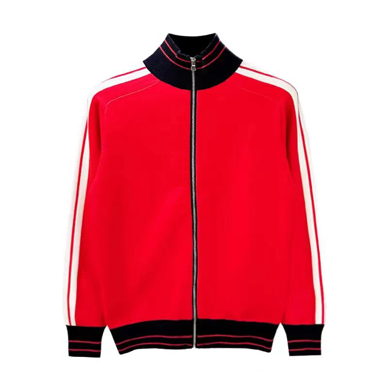 Men's Golf Spring New Product Outdoor Sports Jacket Comfortable Zipper cardigan Sweater Versatile Red Half Collar Knitted Top