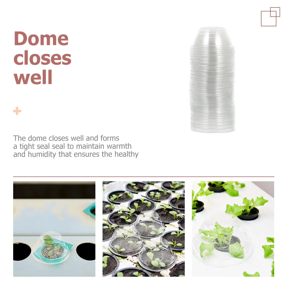 

100pcs Moisture-Retaining Plant Cover Dome For Garden Hydroponics Growing Soilless Hydroponics Planting Grow Covers Planting Lid