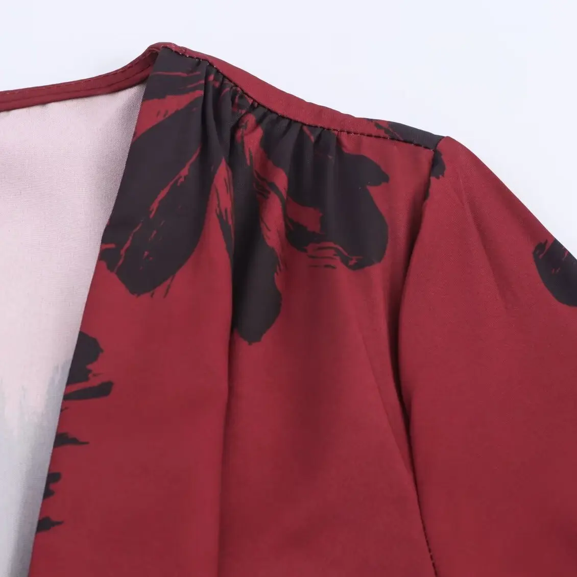 Lente Nieuwe Faion Dames Lange Dr JNLEAOG Diepe V Print Tweerichtingskleding Ele Casual H-Sle Polyester Vezel Rok
