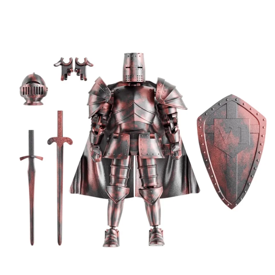 شخصية مفصلية من العصور الوسطى - نموذج فارس قابل للبناء، مجموعة من الطوب الجندي DIY، هدية إبداعية لعيد الميلاد والجمعة السوداء