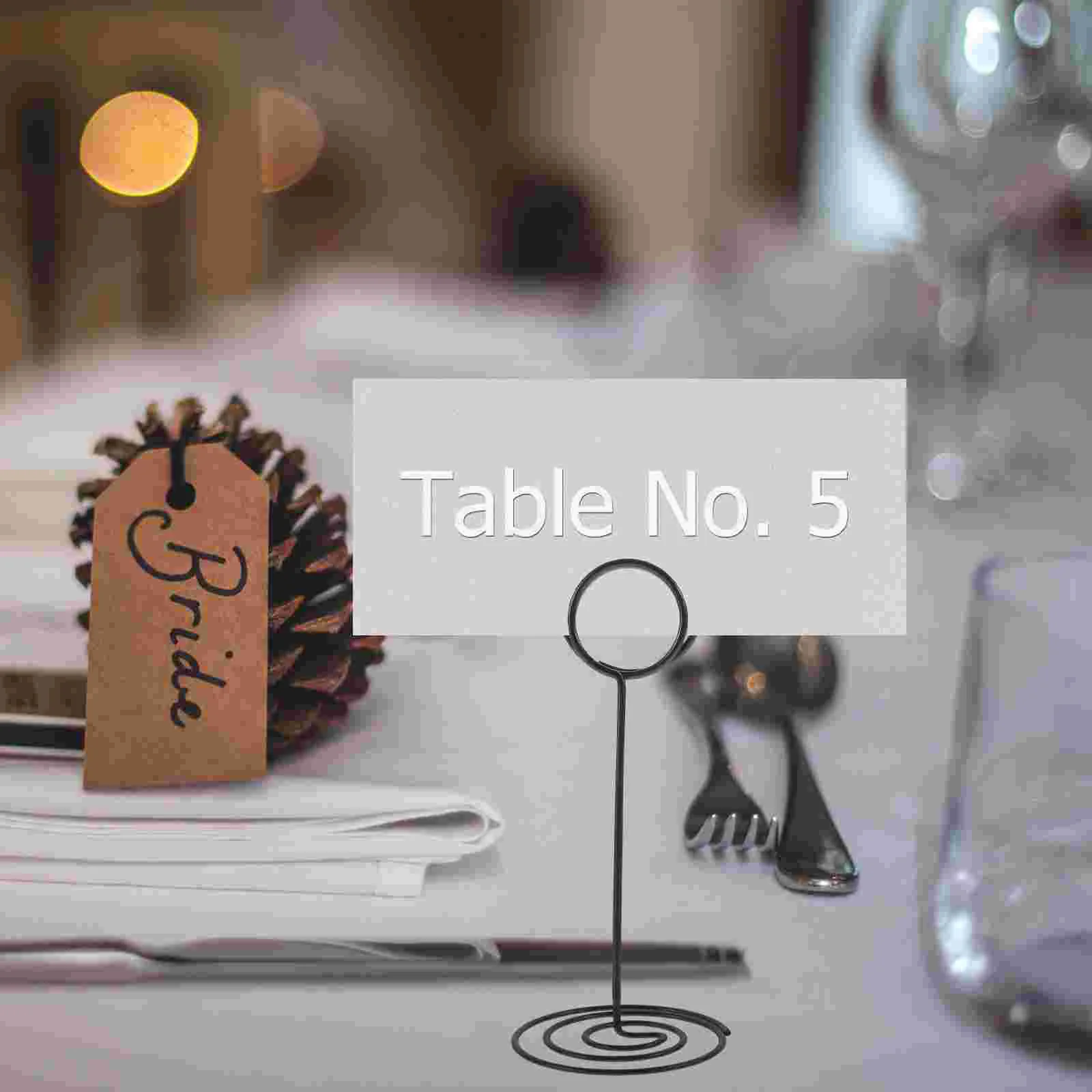 10 Pcs Desktop Number Plate Holder Table Card Holders Wedding Photo Picture for Tables Office