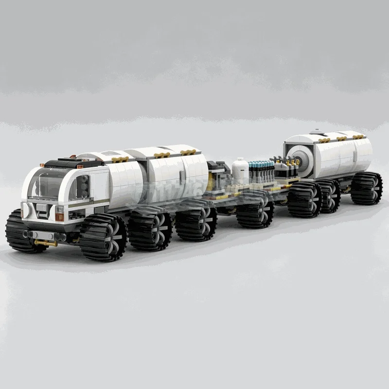 1805PCS Futuristic All Terrain Exploration Vehicle Building Blocks Space Transport Model DIY Assembly Creative Collection Gift