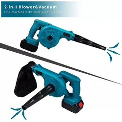 For Makita 18V Battery Cordless Electric Air Blower & Suction Handheld Leaf Computer Dust Collector Cleaner Power Tools