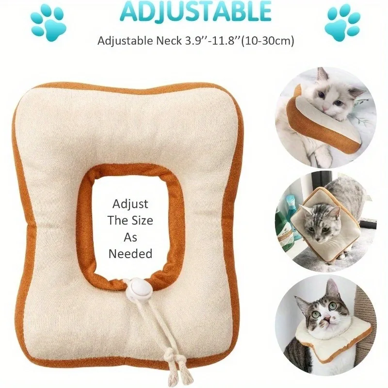 ペット用のかわいい猫用首輪、手術後の舐め防止エリザトーストネックコーンカラー、猫や超小型犬に最適