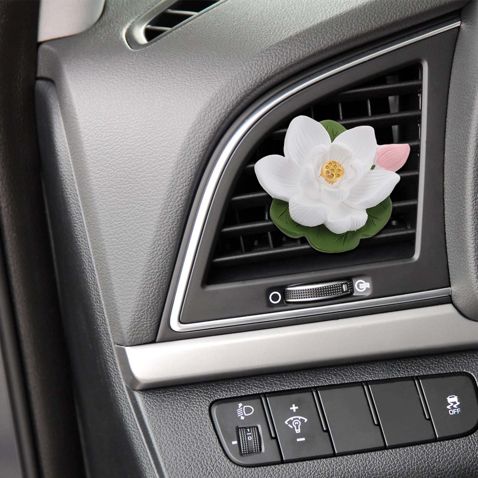 

Car Aromatherapy Lotus Diffuser Clip Vent Freshener Decor Interior Plaster Air Outlet Accessories Floral Essential Oil Creative