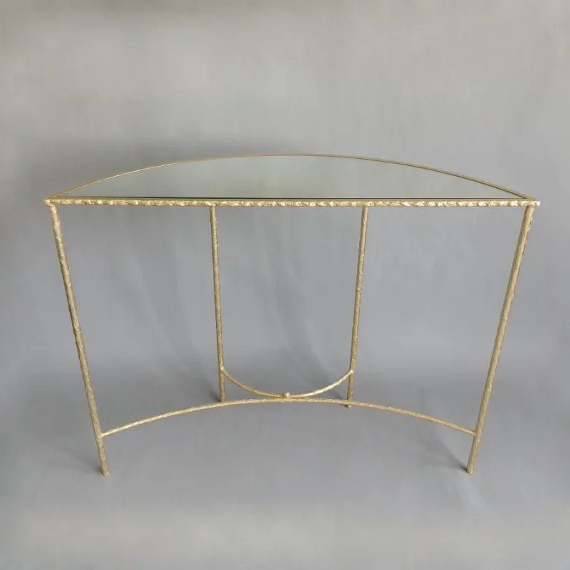 طاولة مدخل أمريكية فاخرة من الحديد المطاوع بتصميم عتيق، فيلا فندقية، غرفة نموذجية، تزوير من الحديد المطاوع