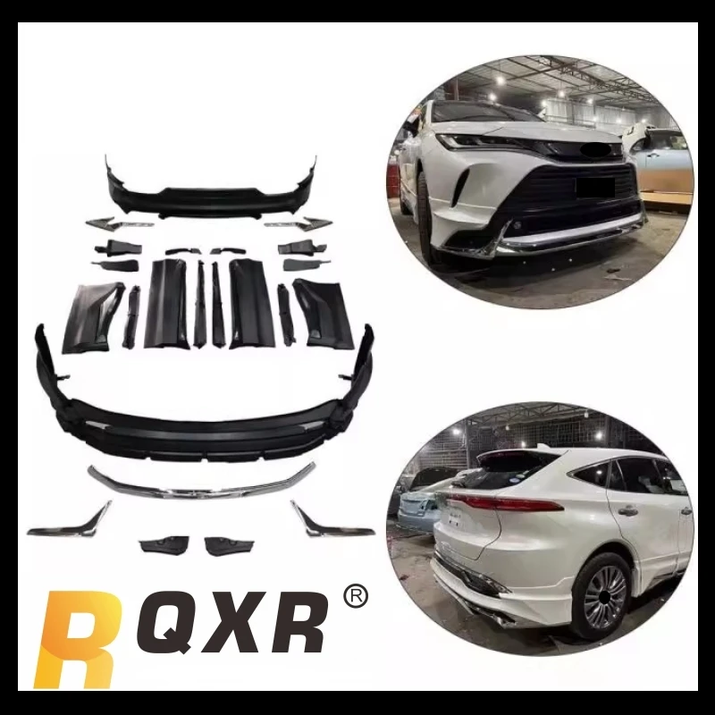 

For Toyota Harrier 20-23 Modified New Style Front Shovel Rear Lip Side Skirts Trim PP Material Body Kit Car Auto Accessories