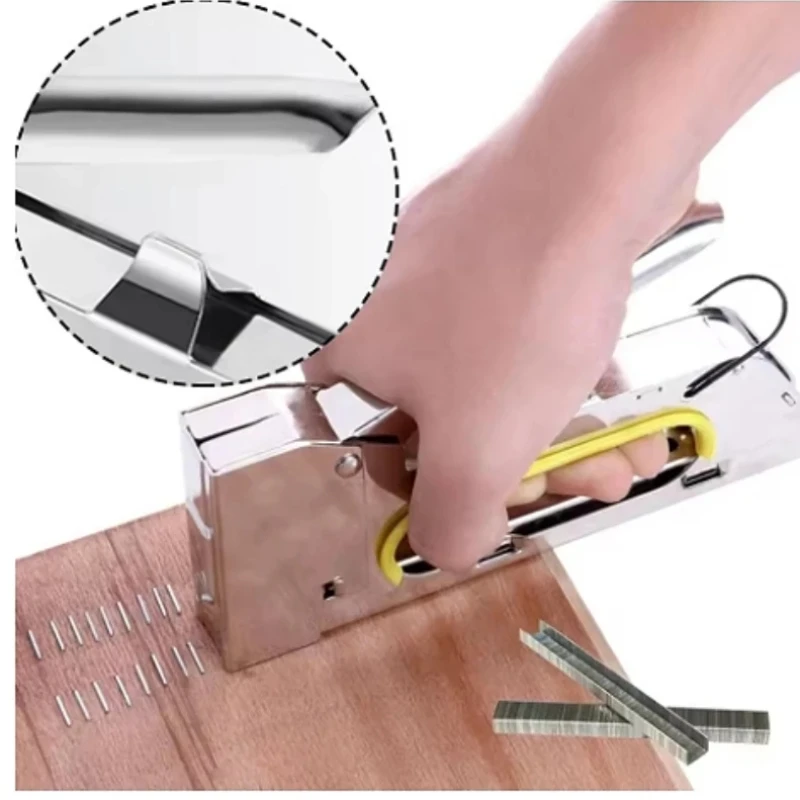 

Staple Gun 4/6/8mm Paper Window Tacker Tools Stainless Steel for Woodworking for Furniture Binding
