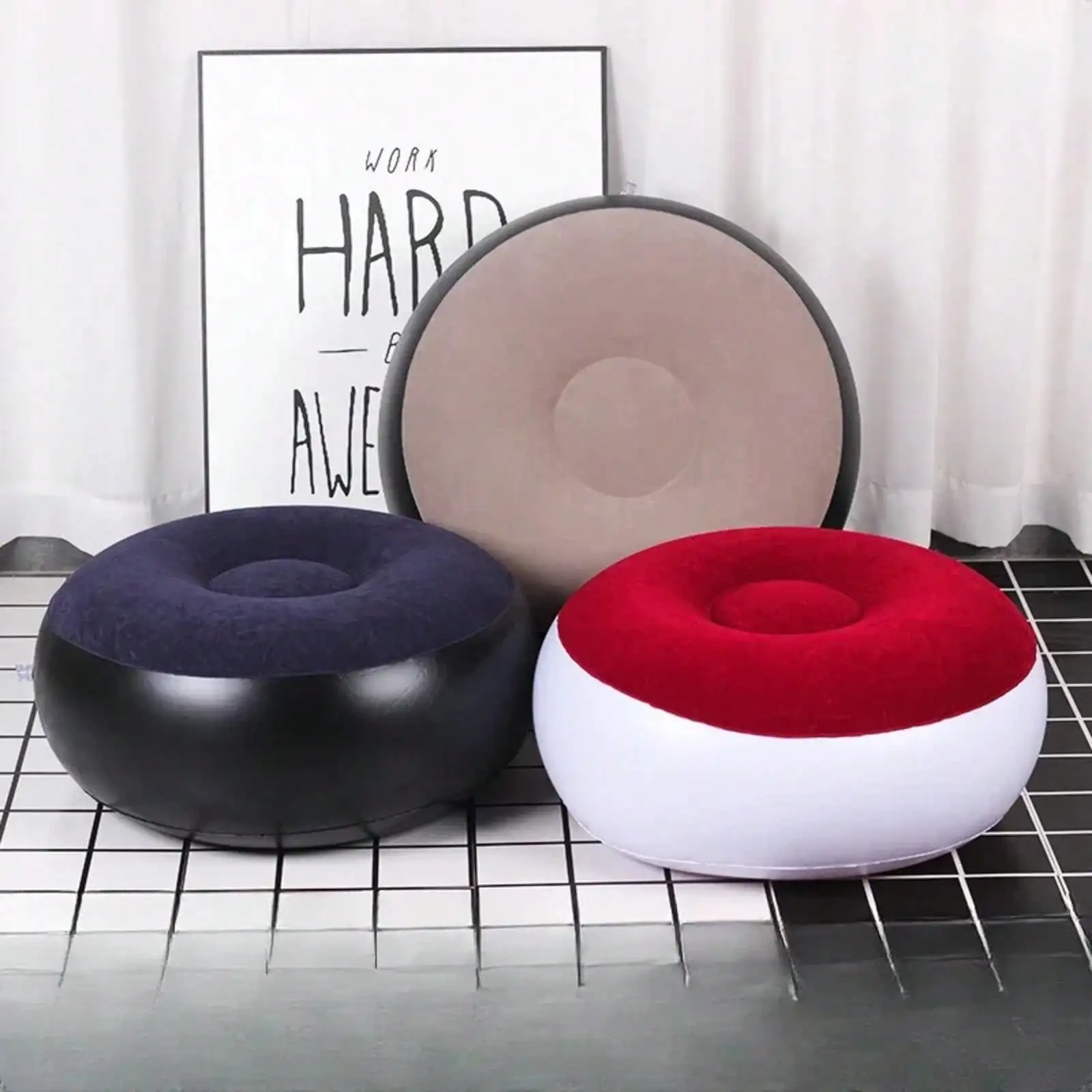 

Надувной стул для кемпинга, флокированный стул, портативный уличный стул для кемпинга, надувной флокированный стул, подставка для ног для дома и офиса, путешествий