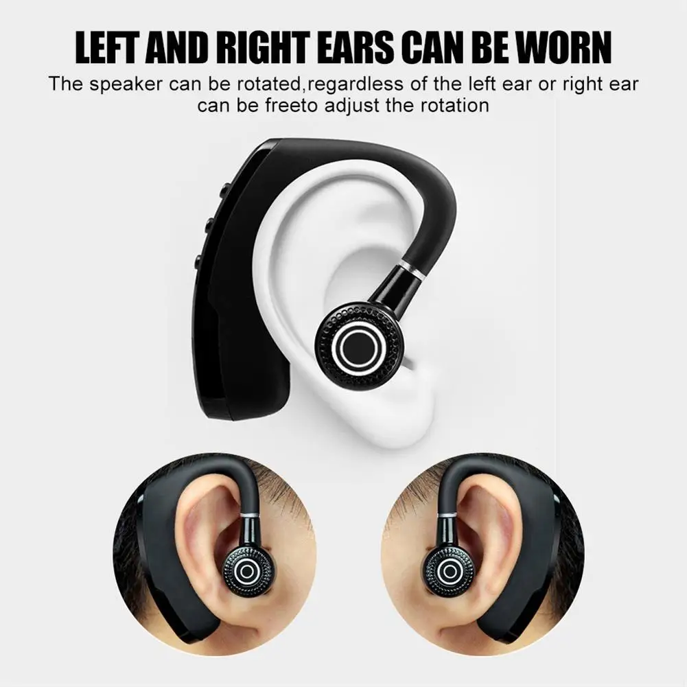 V9 Bluetooth-compatible Headset Wireless Hands-free Noise Control Stereo Music Earphone With Microphone