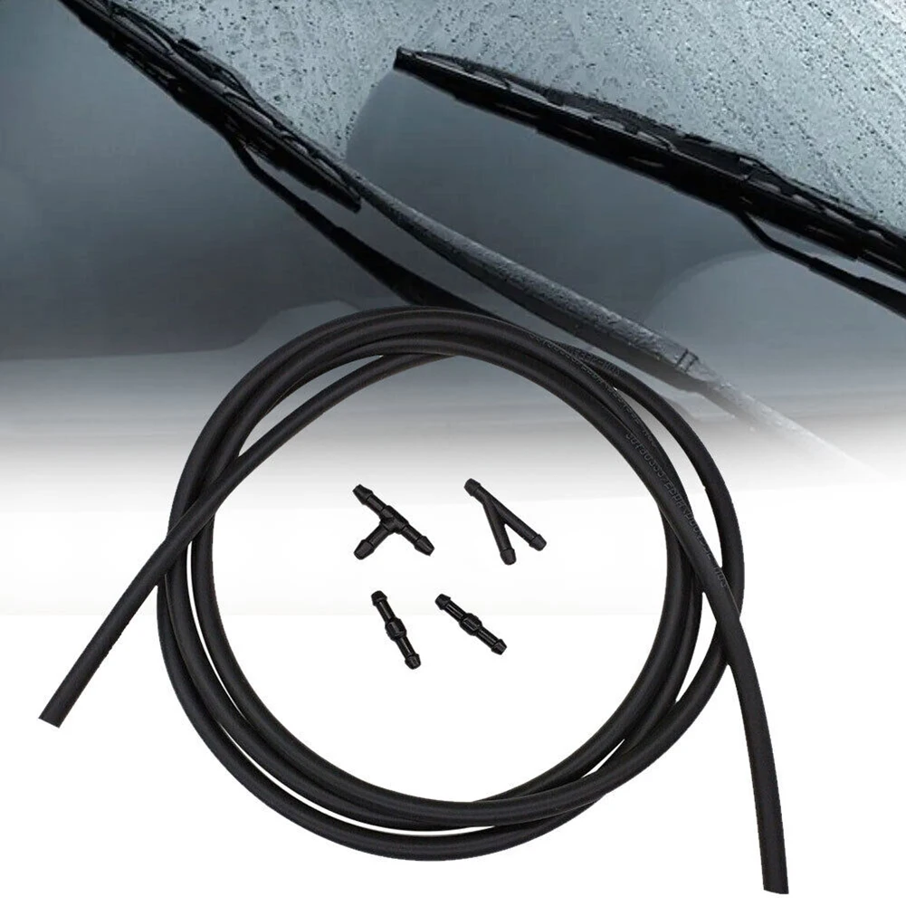 1M Car Windshield Wiper Washer Jet Tube Pipe Hose Connectors T Y Straight Type Splitter For Nozzle Pump