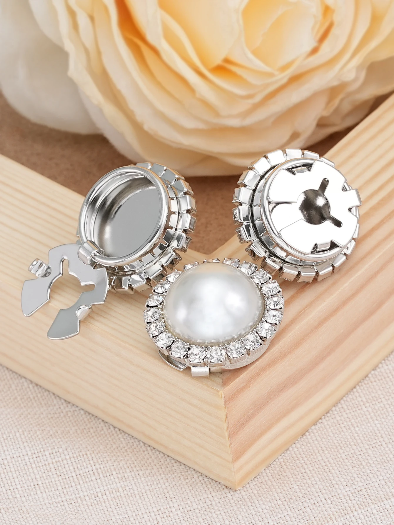 3/10/50 szt. Kryształowe Spinki do Mankietów Luksusowe Nakładki na Guziki Klipsy do Koszuli dla Kobiet Sukienek Ozdobne Guziki Błyszczące Spinki do Mankietów