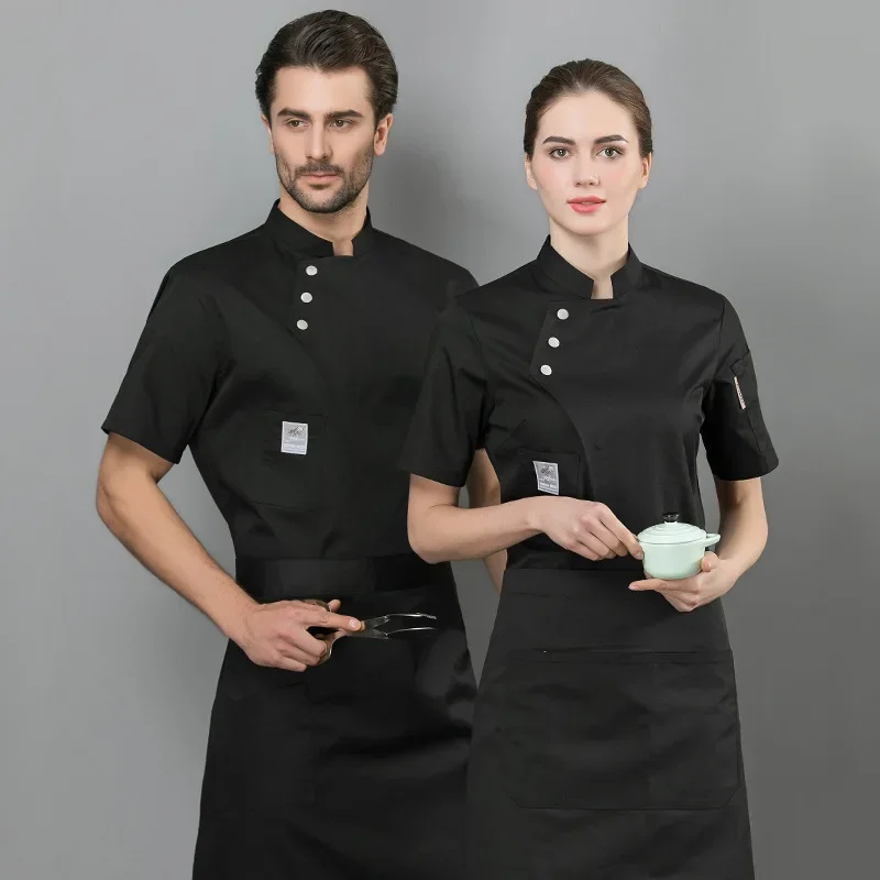 Veste de chef de restaurant occidental pour hommes et femmes, manches longues courtes, vêtements de travail de cuisine, cuisine Chamonix, uniforme de chef de restauration rapide en Y, 73