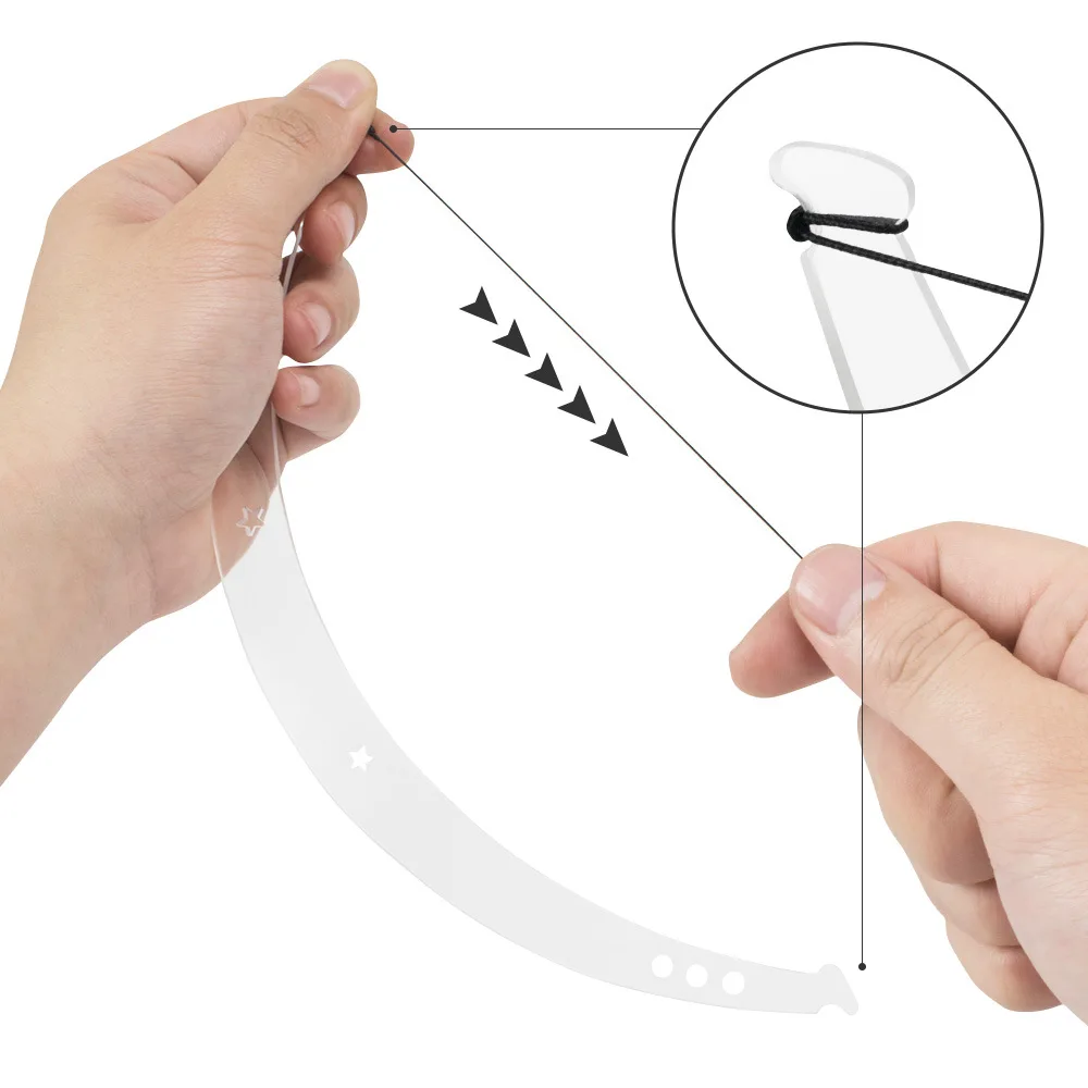 Tattoo Microb lading semi permanente Augenbrauen Mapping Position ierung Pfeil und Bogen Lineal Make-up Messwerk zeug Faden Färben Liner – Detail 18