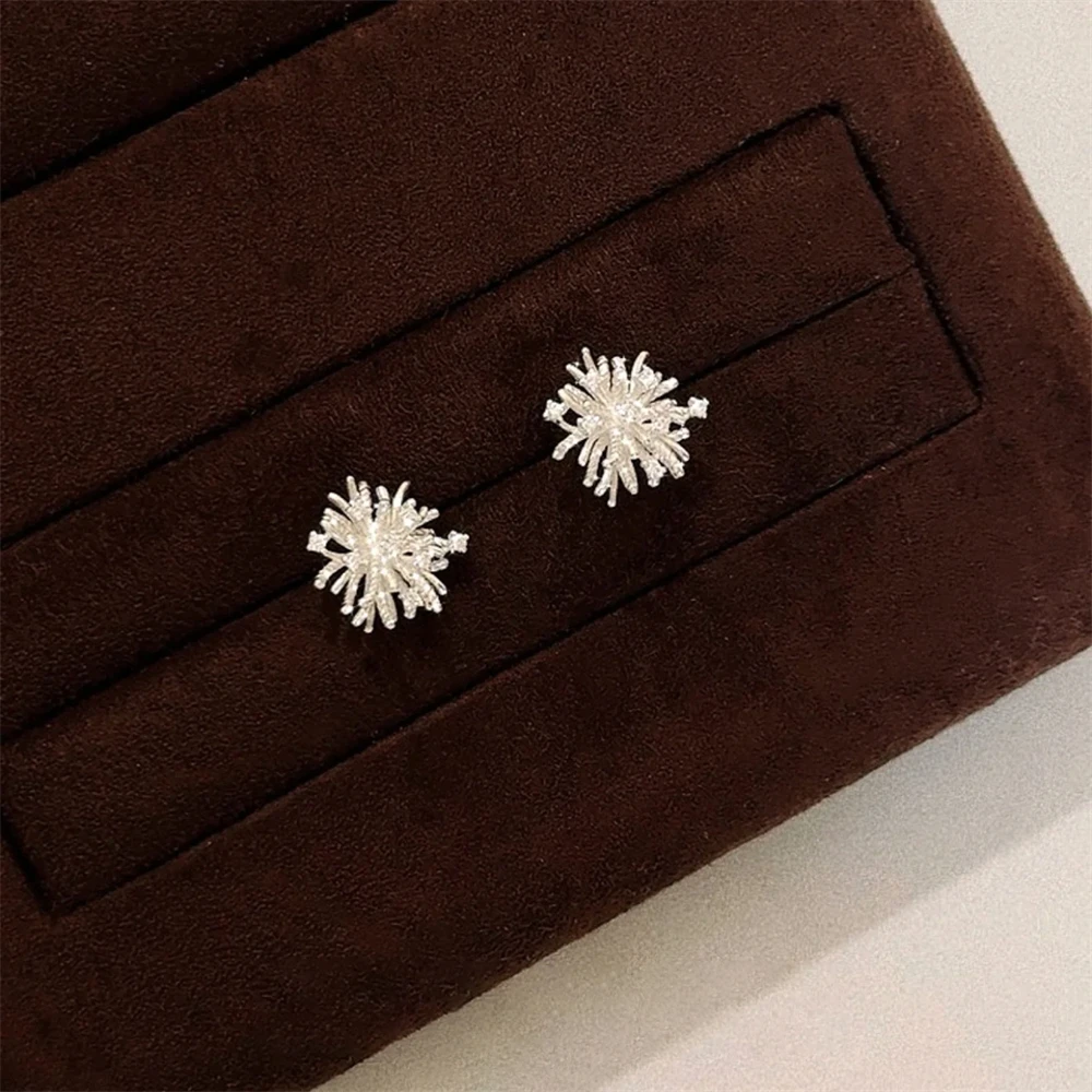 

Серьги с фейерверком из стерлингового серебра 925 пробы с цирконием, женские минималистичные милые нишевые украшения для ушей