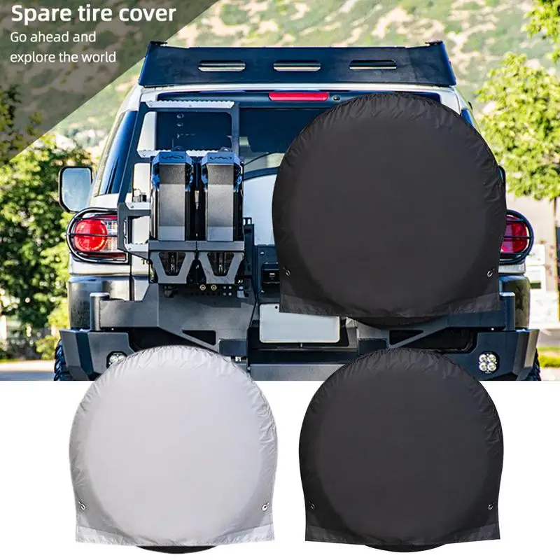 Tire Covers For Trailers UV Resistant Tire Cover UV Resistant Sun Rain Snow Tyre Protector Fits 27-29in Tires Automotive Wheel