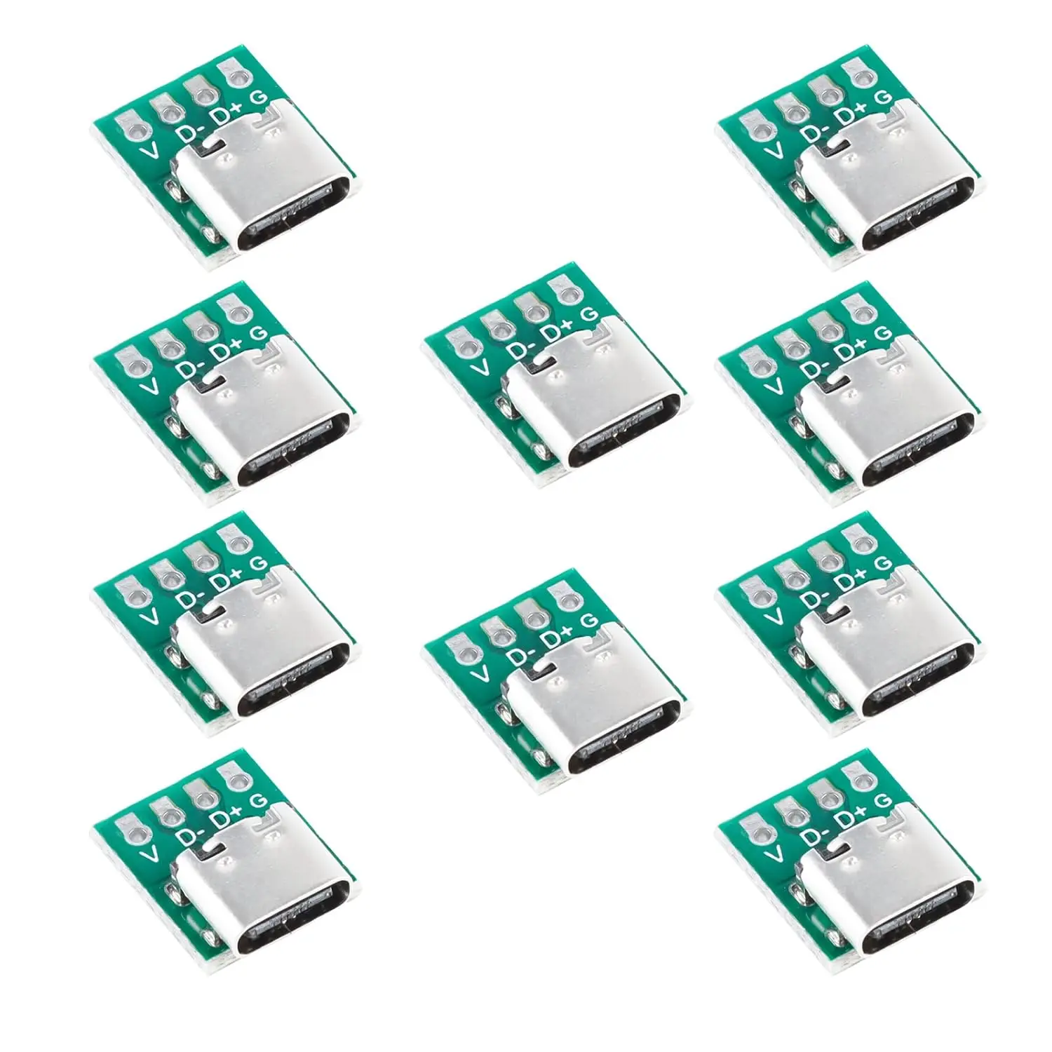 USB 3.1 Type C Connector Board DIY Serial Basic Breakout Female Connector USB Type C Breakout Board with PCB Converter Board