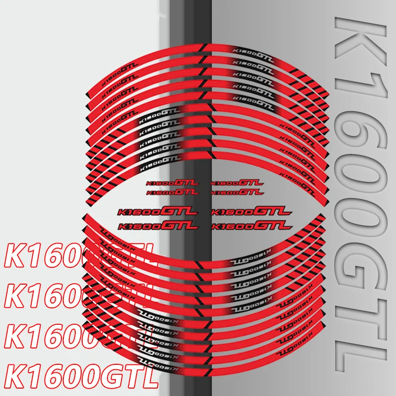 k1600gtl Motorcycle Wheel Stickers Rim Tyre Waterproof Reflective Sticker For K1600GTL K1600 GTL Front Rear Wheel Decal