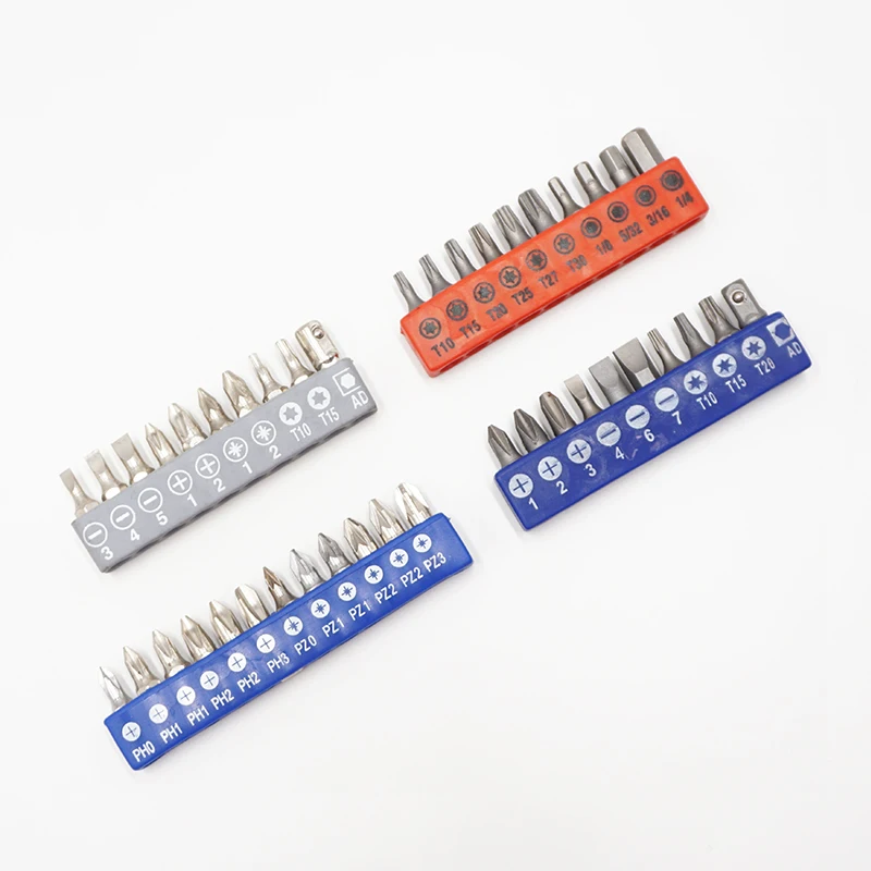 1 set 1/4 Inch Hex Shank Drive Screwdriver Bit Torx Phillips Pozi Commonly Used  Screw Driver Bits And Adapter With Holder