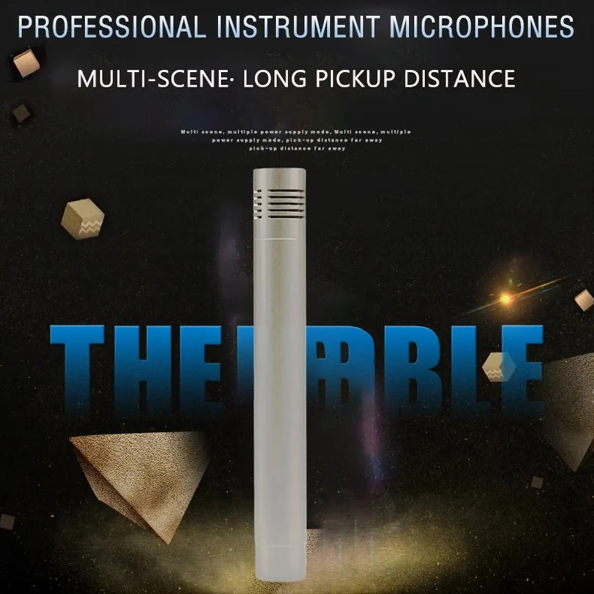 A14M 1 Pair C02 Pen-Shaped Condenser Microphone Shockproof Clip Microphone Piano Mic Pen Type Instrument Microphone A