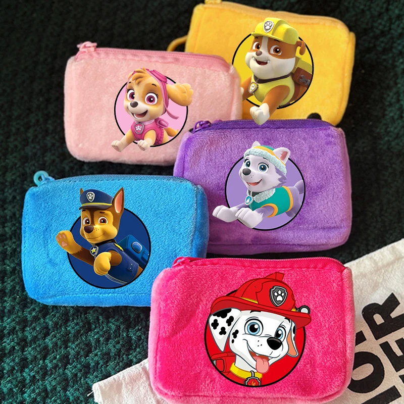 

Плюшевый Кошелек для монет «Щенячий патруль», маленький короткий кошелек для девушек, брелок, Женский кошелек на молнии, кошелек для удостоверения личности, розовый кошелек, маленькие сумки для макияжа, подарки