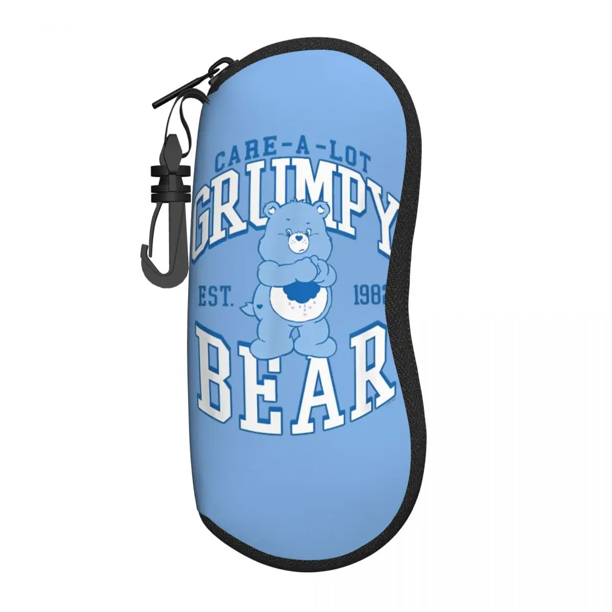 

Care Bears Grumpy Bear 1982 Glasses Case Anti-Fall Zipper Glasses Storage Box Ultra Glasses Box